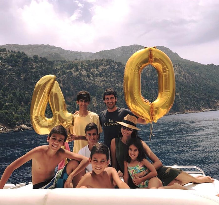 Raúl González celebra su 40 cumpleaños en familia