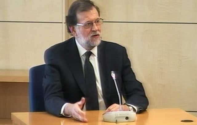 Mariano Rajoy durante su declaración