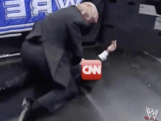 Donald Trump, en un momento del vídeo contra CNN