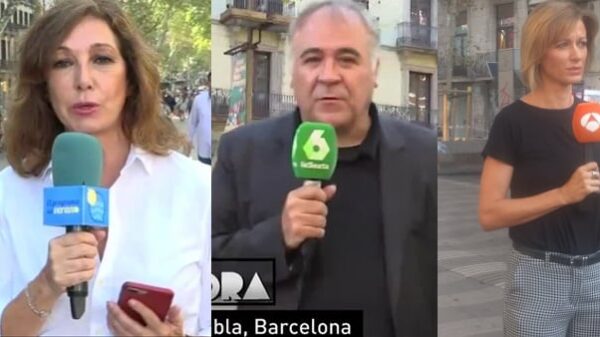 Ana Rosa Quintana, Antonio García Ferreras y Susanna Griso, como reporteros en Barcelona
