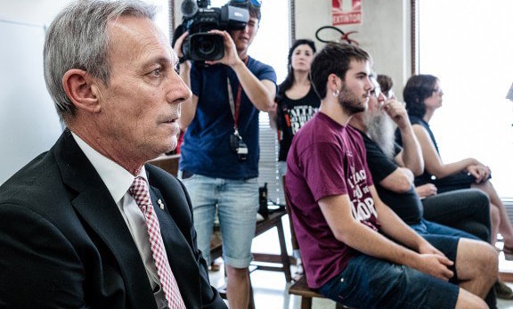 Josep Anglada durante el juicio, celebrado el pasado mes de julio