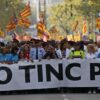 Cabecera de la manifestación de Barcelona