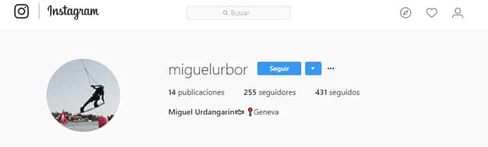 El perfil de Miguel Urdangarín en Instagram