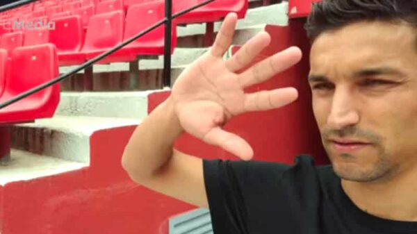 Jesús Navas en el vídeo del Sevilla para anunciar su fichaje