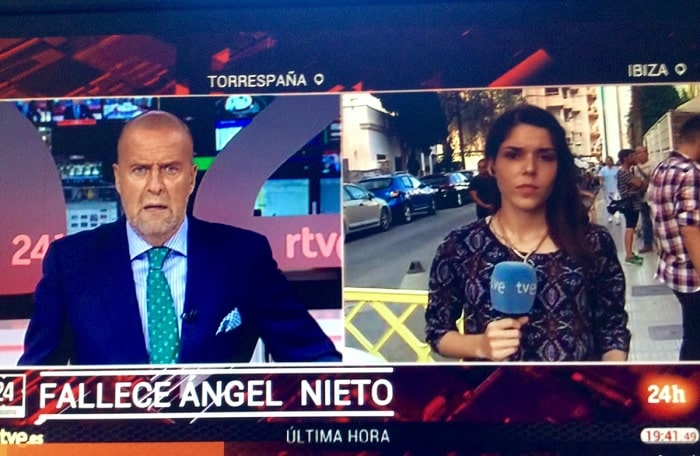 El momento en que TVE comunicaba la muerte de Ángel Nieto