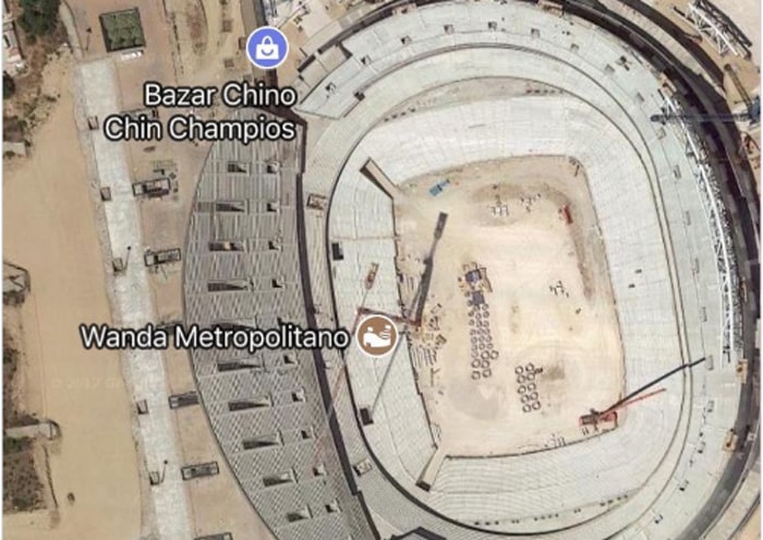 Búsqueda del Wanda Metropolitano en Google Maps