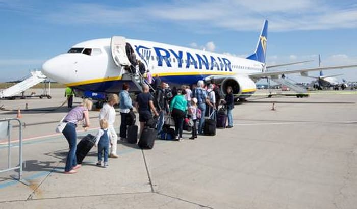 Uno de los aviones de la compañía Ryanair