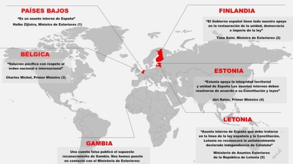 El mapa de los bulos del reconocimiento a la República Catalana