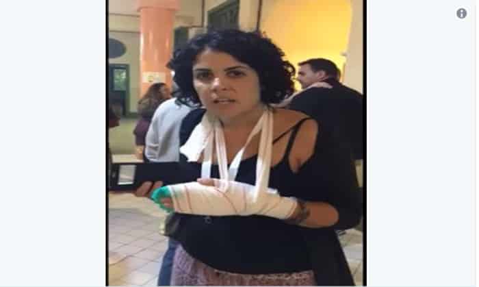 La mujer que acusó a la Policía de romperle todos los dedos