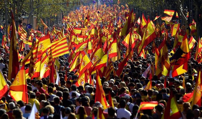 Manifestación por la unidad en Barcelona