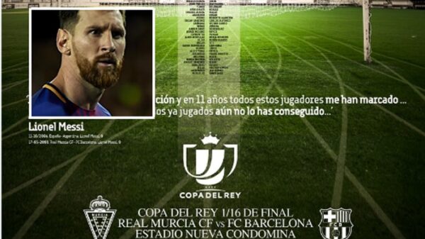 El tuit del Murcia por Messi