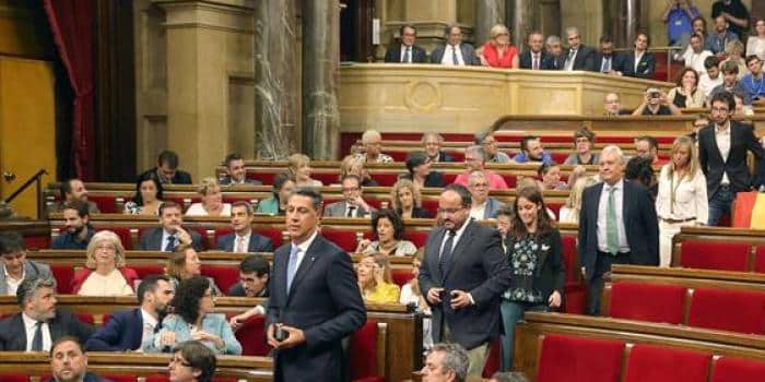 El Parlamento catalán el día que se aprobó la ley del referéndum