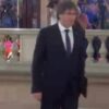 Carles Puigdemont al llegar al Parlamento catalán