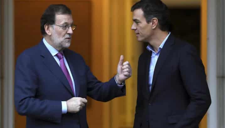 Mariano Rajoy y Pedro Sánchez en un encuentro en La Moncloa