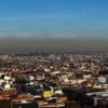 La boina de contaminación sobre Madrid