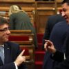 Carles Puigdemont y Xavier García Albiol en el Parlament
