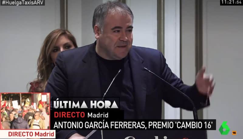 Antonio García Ferreras durante su discurso