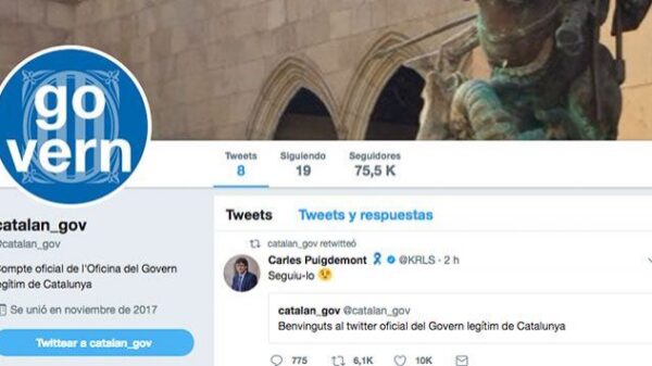 La cuenta de Twitter del Govern cesado