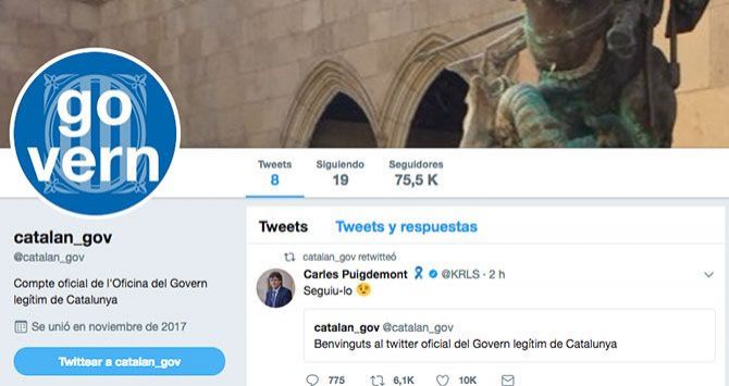 La cuenta de Twitter del Govern cesado