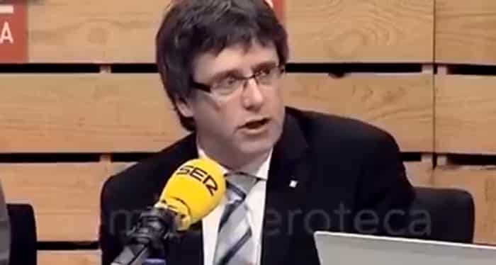 Carles Puigdemont en una entrevista en la Cadena SER