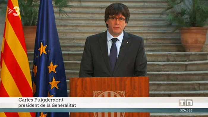 Puigdemont citado como presidente de la Generalitat en TV3