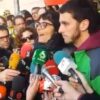 Marta Llorens y Oriol Ciurana tras ser liberados