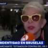 Karmele Marchante en Bruselas apoyando a Puigdemont