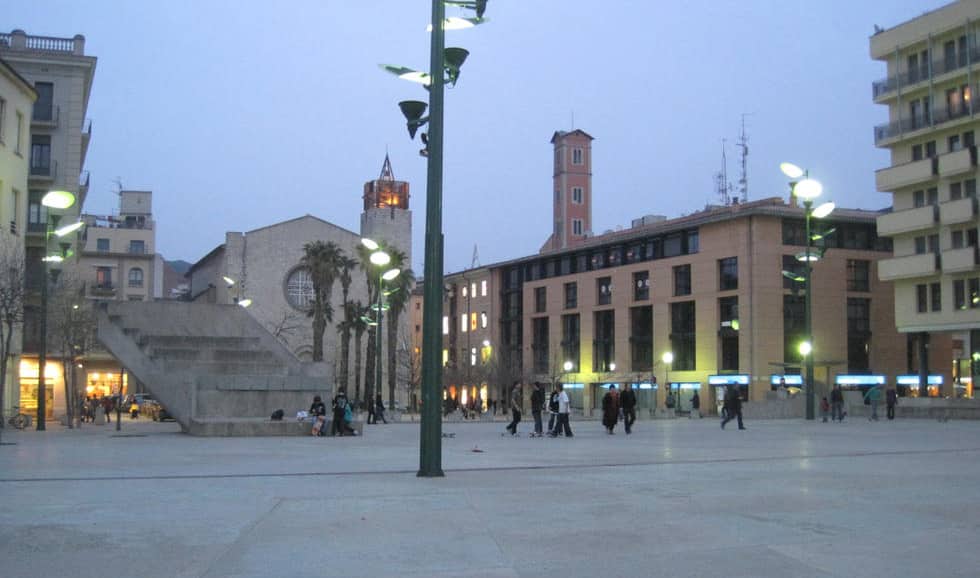 La plaza de la Constitución de Gerona