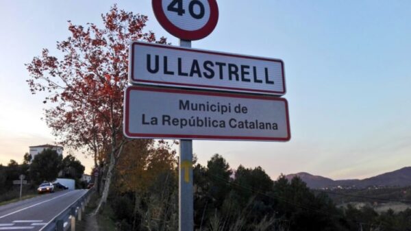 Entrada al municipio barcelonés de Ullastrell