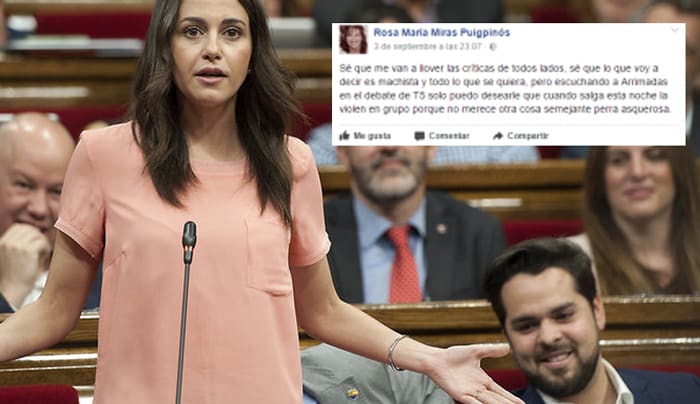 Inés Arrimadas y el comentario en Facebook de Rosa María Miras Puigpinós