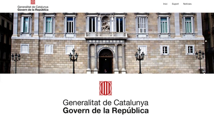 Captura de pantalla de la web del "Govern de la República"