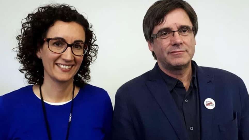 Marta Rovira y Carles Puigdemont en un encuentro anterior en Bruselas