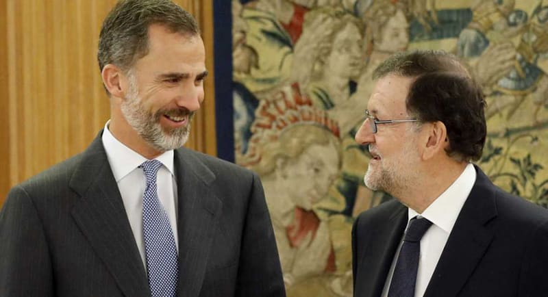 El Rey Felipe VI y Mariano Rajoy en el Palacio de la Zarzuela