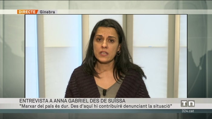 Anna Gabriel en su entrevista en TV3