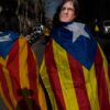 Partidarias de Puigdemont en una imagen tomada el pasado mes de enero