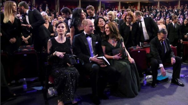 Kate Middleton junto a Guillermo de Inglaterra en los Bafta