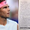 Rafa Nadal y la carta de su fan de 92 años