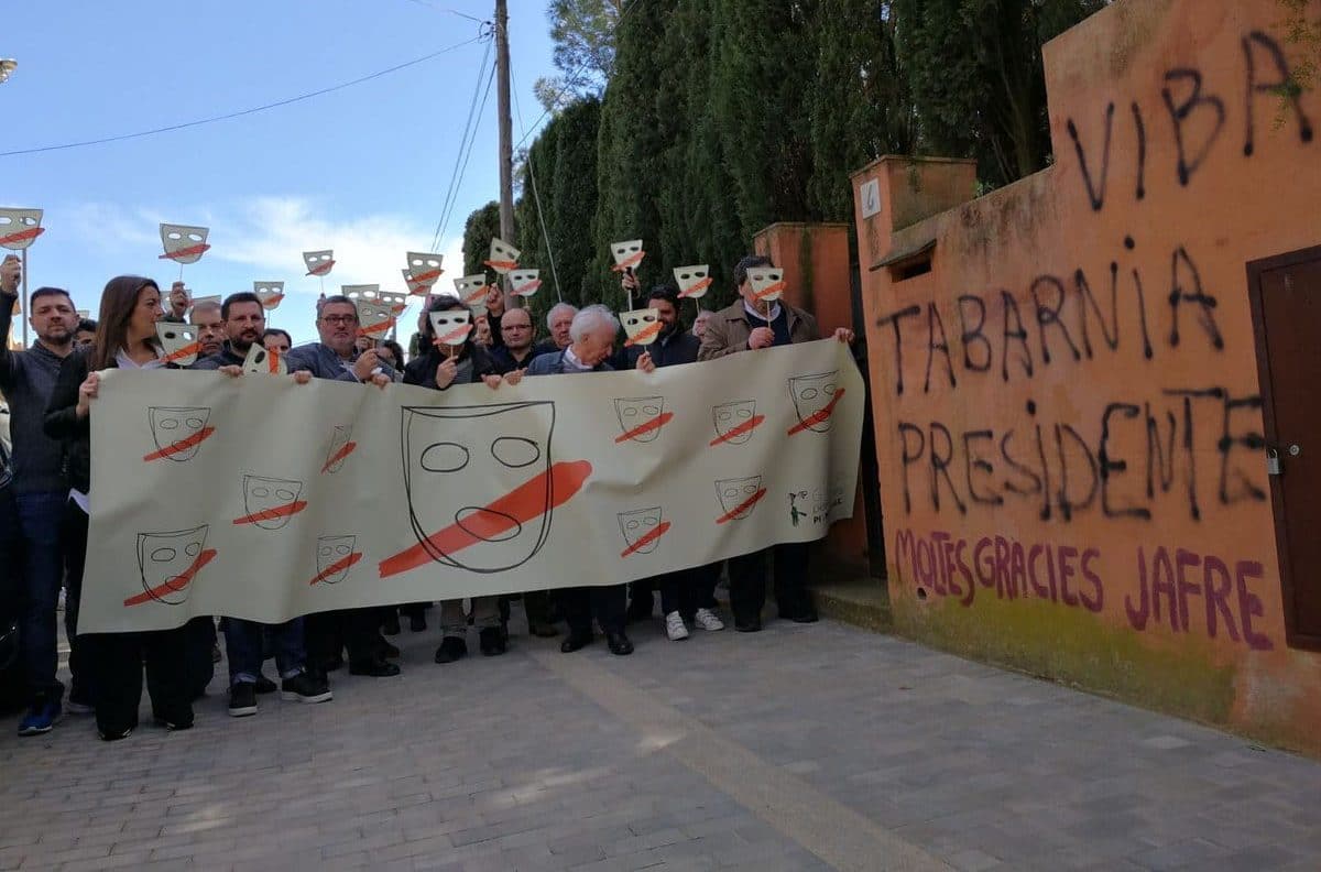 Manifestación en apoyo a Albert Boadella en Jafre (Gerona)