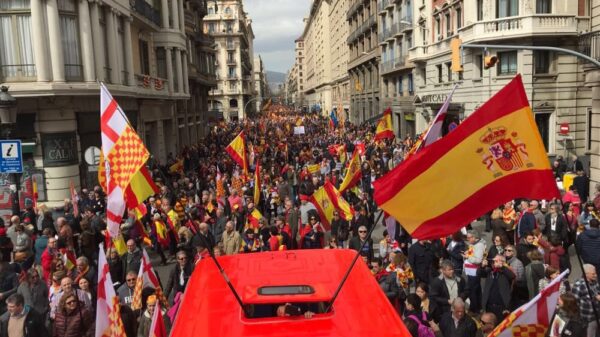 Manifestación de la Plataforma por Tabarnia en Barcelona