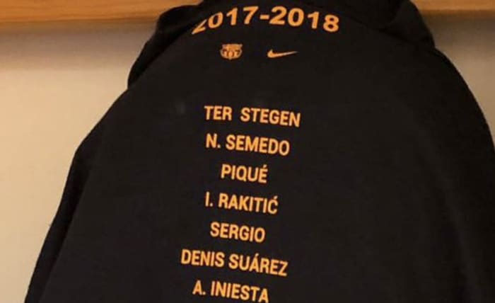 Camiseta conmemorativa del Barcelona por la Liga