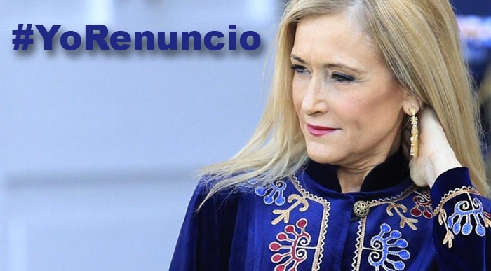 Cristina Cifuentes y la etiqueta #YoRenuncio