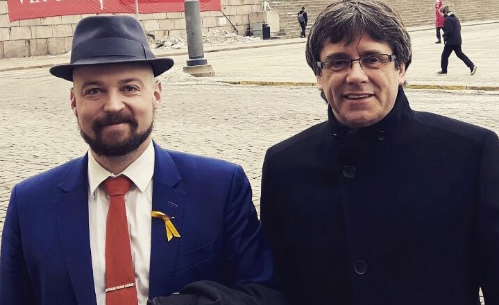 Mikko Karna y Carles Puigdemont hace unos días en Helsinki (Finlandia)