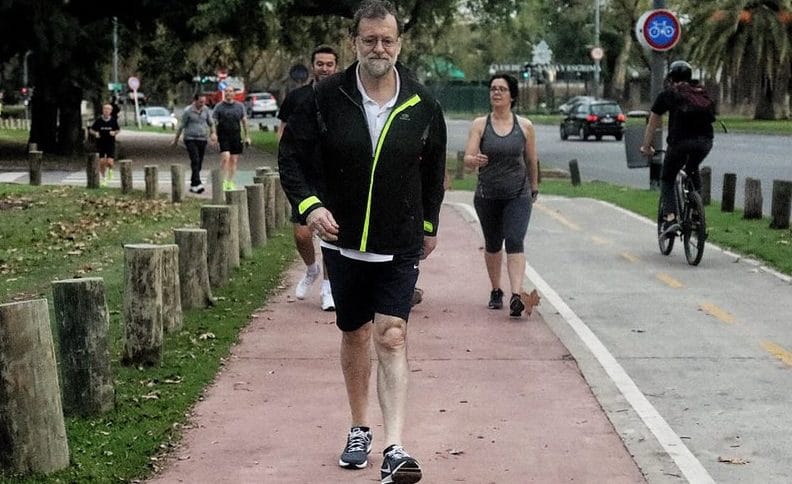 Mariano Rajoy durante una caminata en Argentina