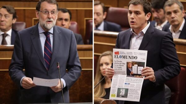 Mariano Rajoy y Albert Rivera este miércoles en el Congreso