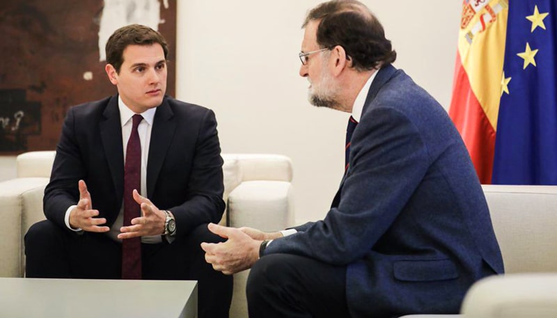 Albert Rivera y Mariano Rajoy durante su reunión