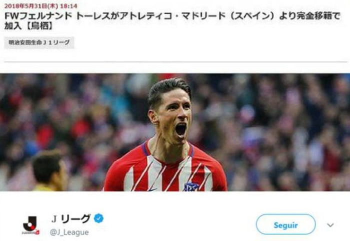 Fernando Torres como fichaje de la liga japonesa