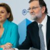 María Dolores de Cospedal y Mariano Rajoy este martes en la Ejecutiva Nacional del PP