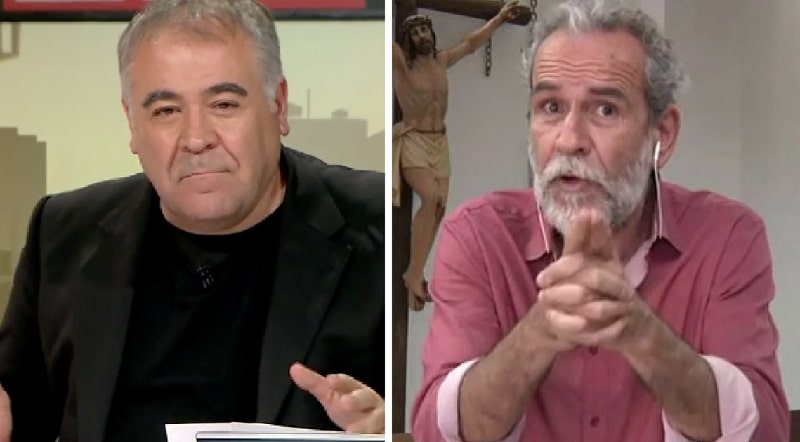 Antonio García Ferreras y Willy Toledo en 'Al rojo vivo'