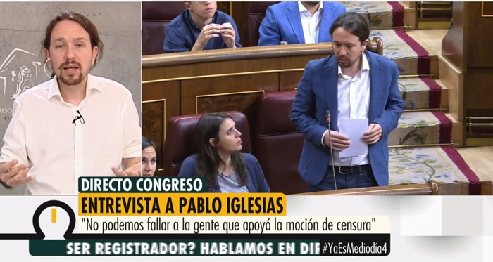 Pablo Iglesias en 'Ya es mediodía'