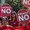 Protestas contra la despenalización del aborto